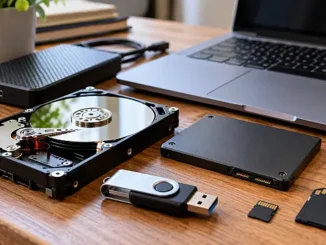 Dispositivos de almacenamiento HDD, SSD, memoria USB y tarjeta microSD