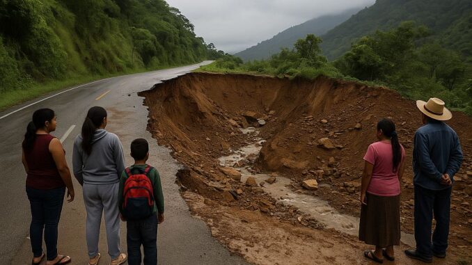 Carretera destruida