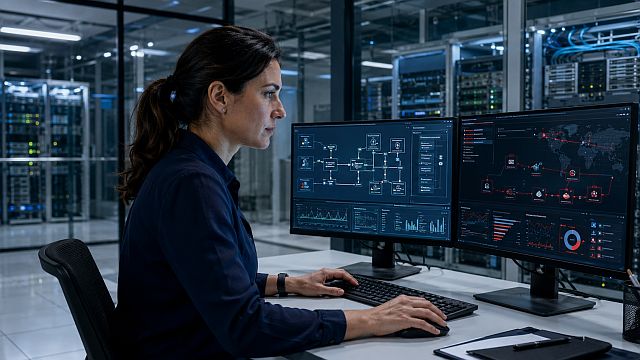 Especialista revisa la seguridad de respaldos ante un ataque automatizado mediante inteligencia artificial.
