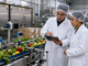 Sensores y técnicos supervisan una línea de alimentos para reducir pérdidas mediante digitalización y trazabilidad.