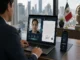 Persona realiza una firma electrónica por video con verificación biométrica y prueba de vida para proteger un contrato digital.
