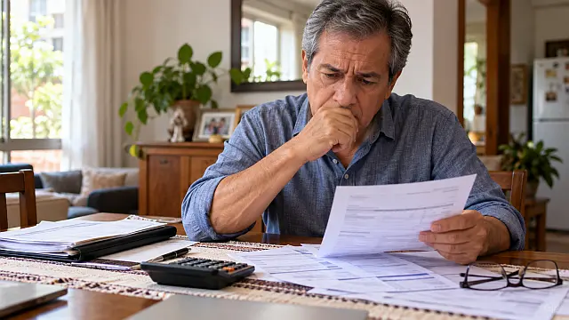 Persona próxima a jubilarse revisa documentos y calcula sus aportaciones tras las nuevas restricciones a la Modalidad 40 del IMSS.
